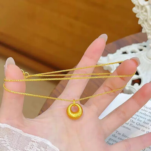 Gold Brushed Small Gold Tuo Necklace Women's Ins Light Luxury High-Quality Temperament Clavicle Chain as a Gift for Girlfriends and Best Friends Brushed Small Gold Camel Necklace