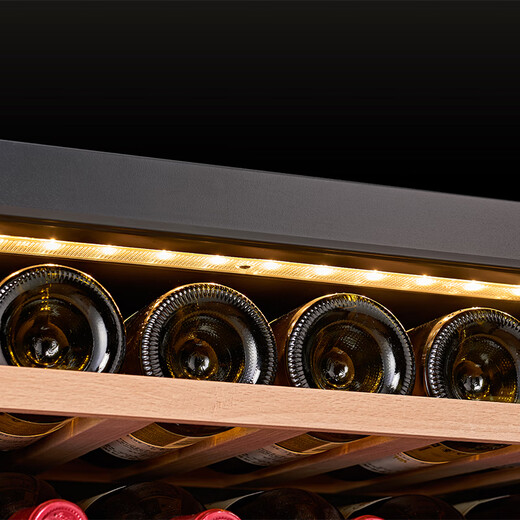 PULADI frequency conversion first level energy efficiency ice bar home living room refrigerator built-in red wine cabinet constant temperature wine cabinet office glass door tea refrigerator fresh cabinet first level energy efficiency-hidden handle frequency conversion light luxury mirror glass door (single temperature ice bar)