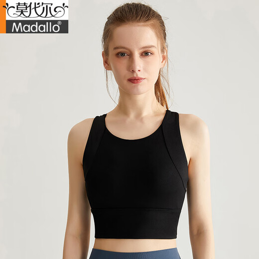 Modal Pilates Training Clothing Tops Yoga Sports Vest Underwear Women's Shockproof Anti-Sagging Big Breast Showing Small Bra Thin Style Pilates Level 10 Shockproof Fashion Black M Recommendation (100-110Jin Jin equals 0.5kg) 34/75ABC