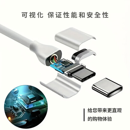 Pilot force LEADHANLI is suitable for Mechanical Revolution Unbounded 14 Unbounded 14Pro Unbounded 16 100W Gallium Nitride USB-C Type-C Laptop Power Adapter Charger Cable White Gallium Nitride GaN 100W Set 100W White 2-meter dual TYPE-C power cord (charging head not included)