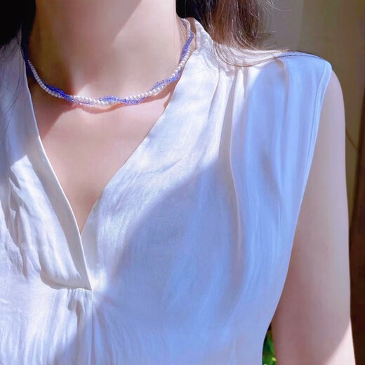 Guran 2025 latest natural tanzanite clavicle chain original design retro personalized necklace high-end necklace with 18k gold buckle inlaid