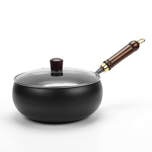 Zhang Sanfeng big belly pot Zhangqiu wok iron pot uncoated household wok flat bottom stew pot old-fashioned pot 26cm