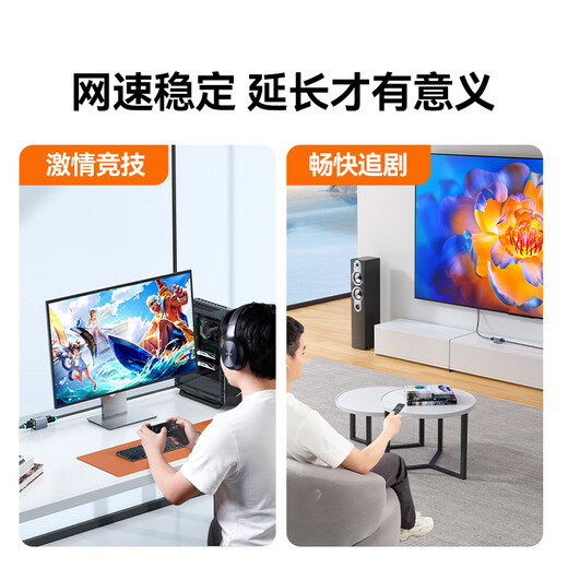 山泽千兆网线转接头对接头 千兆高网速网络延长器连接器 RJ45网口直通头水晶头模块适用5/6类网线