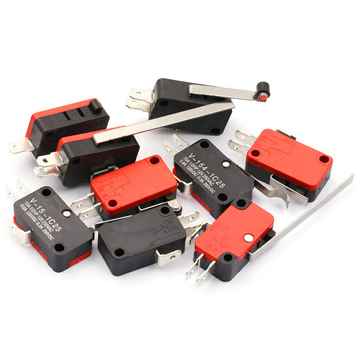 Dafuri travel limit switch point-action small switch microwave oven self-reset rebound micro-touch light touch point touch touch three silver contacts with copper wheel V-155-1C25-15A250V