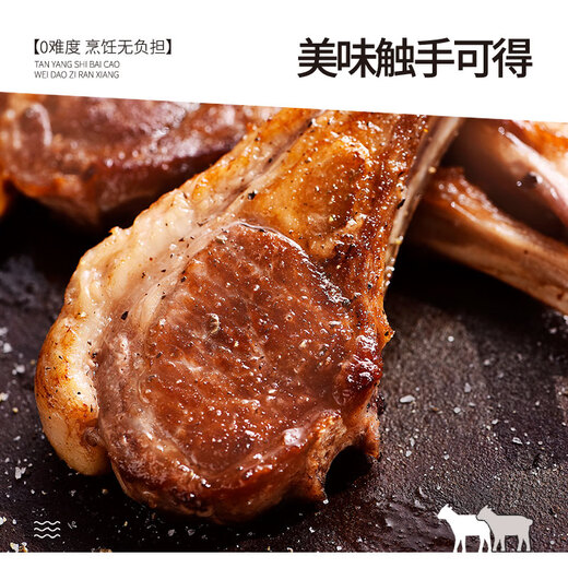 Ningxin Ningxia Yanchitan sheep French-cut four-rib lamb chops net weight 2Jin Jin is equal to 0.5kg family volume sales landmark halal food