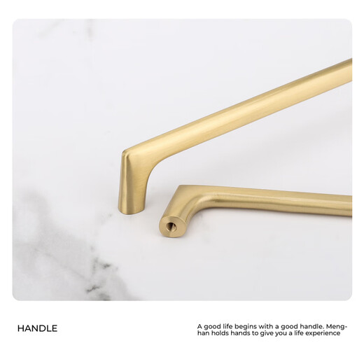 
XMSJ custom manufacturer direct sales brushed gold brass handle double hole wardrobe cabinet door drawer cabinet copper handle copper mh6624-160 hole