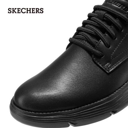 Skechers flash shoes men's business shoes autumn thin slip-on derby shoes soft sole work commuting casual shoes 205353