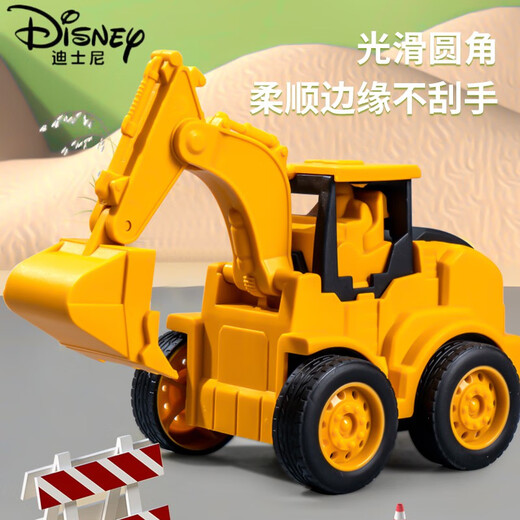 迪士尼（Disney）儿童惯性按压推土机玩具铲车套装女孩男孩3一6岁宝宝小汽车挖掘机 按压【挖掘车】686P-13A多关节