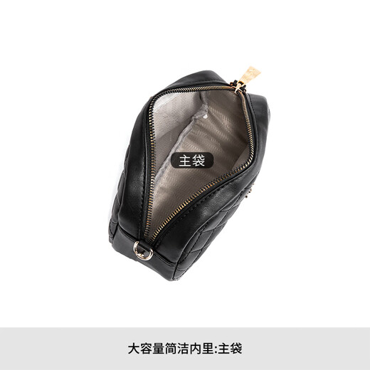 红蜻蜓包包女包斜挎单肩包休闲百搭水桶包托特包实用生日礼物 黑色