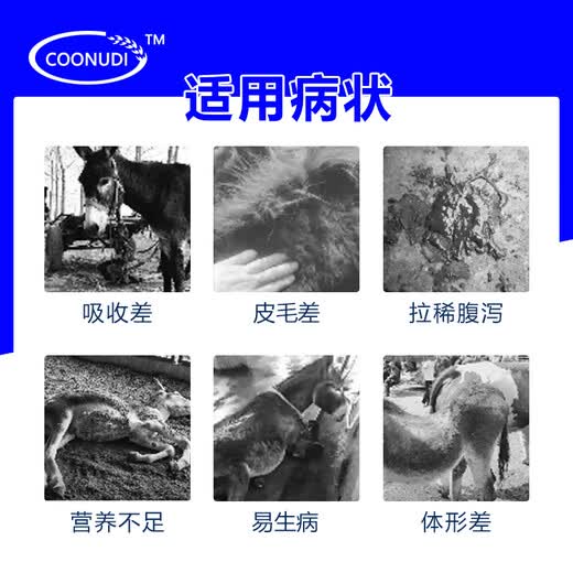 Kangdi 4% donkey premix donkey horse mule fattening feed breeding female donkey foal opening material anti-hair loss biting breeding female donkey