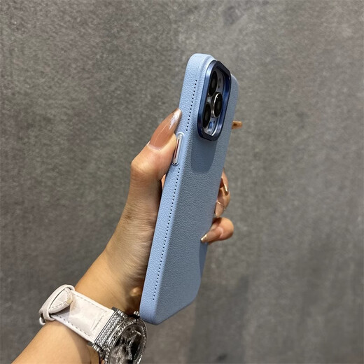 Yuning ins style suitable for Xiaomi 14 mobile phone case with lychee texture Xiaomi 15pro anti-fingerprint new 14ultra simple 13 men and women 15 plain leather texture 13 Pro anti-fall protective cover elegant white lychee texture Xiaomi 14