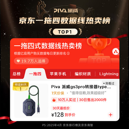 Piva gs3pro adapter type-c docking station ipad tablet game chicken headphone adapter gs3 converter extension suitable for ipad pro2025 apple 17 GS3Pro straight head - 4 in 1 + echo shielding + high resolution