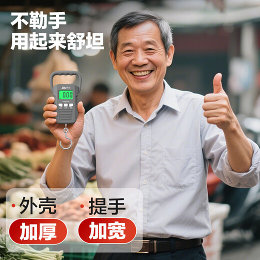 Xiangshan Electronic Scale Portable Express Scale Portable Luggage Scale High-Precision Small Accurate Gram Scale Airport Fishing Hook Scale 60kg Gray Upgraded Tpye-C Rechargeable Model