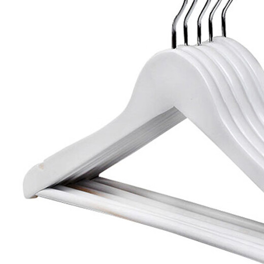 四喜 木头衣架10支实木衣挂衣撑 服装店衣服架 多功能防滑衣撑晾衣挂 6625复古男10支