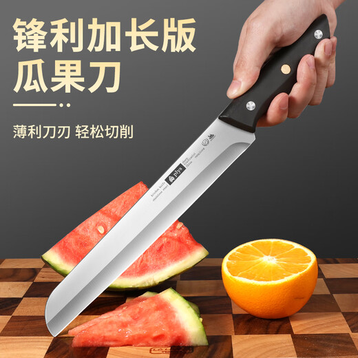Palice Wassermelonenmesser, Obstmesser, zum Schneiden von Wassermelonen, Cantaloupe-Spezialmesser, kommerziell, verlängertes Melonen-Obstmesser, Brotmesser, groß