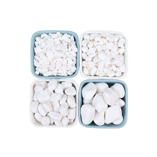 Runhuanian small white stone succulent paving stone flower cultivation pebbles rain flower stone fish tank landscaping basin fine full white stone 3-6mm 1Jin Jin is equal to 0.5 kg