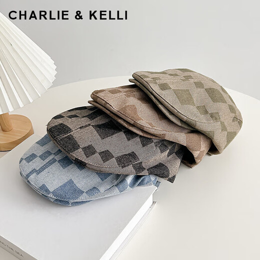 CHARLIE&KELLI Spring and Summer Sunscreen Beret Women's 2026 New Size Square Forward Cap Birthday Gift for Wife and Girlfriend Denim Blue Valentine's Day Gift for Girlfriend One Size