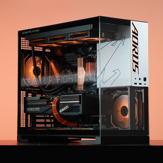 Gigabyte 12-issue interest-free RTX5080 5070ti Super Carving i9/i7/i5 e-sports game live broadcast design water-cooled geometric future Model5 desktop DIY computer host 2 i5 14600KF丨5070 Super Carving