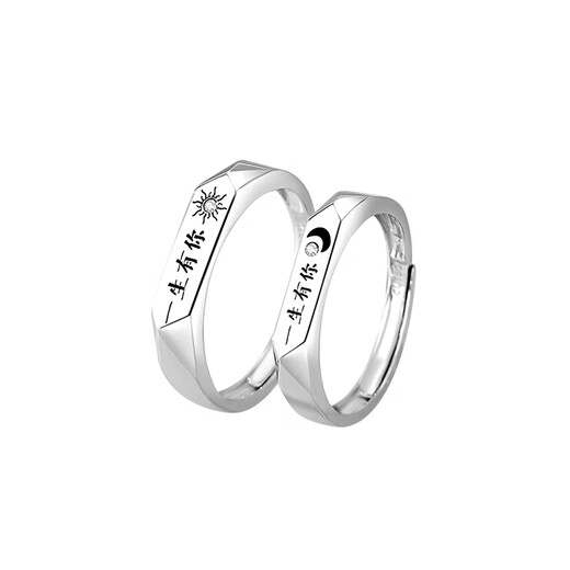 JOLINSY Platinum Couple Ring Möbius Ring Adjustable Lifetime Engagement and Wedding Gift for Your Male and Female Lover Platinum Ring