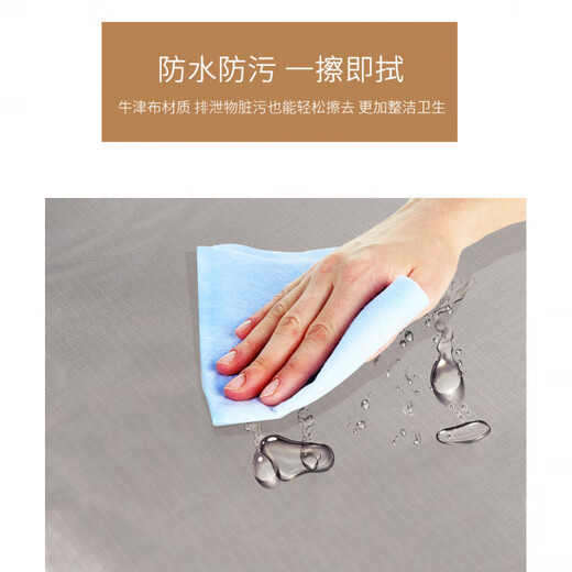 婴儿床头挂袋宝宝奶瓶储物尿布湿纸尿裤置物收纳袋大容量床边收纳 花朵点点