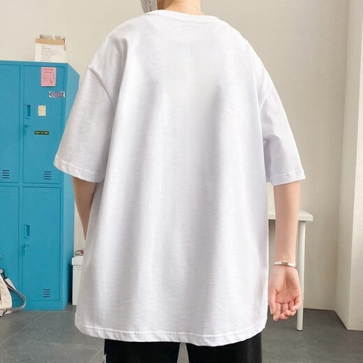 Gtyuwvg [9859 человек собирают] Pure Cotton Men's Men's Men's Summer New Fut Fot Fort Fort Fort Ins Ins Hong Kong Student Student White футболка [Snoopy Puppy] S