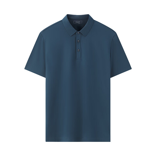 YOUNGOR short-sleeved POLO shirt for men, machine washable, mulberry silk blended, seamless, casual, not easily deformed, 2025 new product, dark blue VSZS513119GCA L (recommended 135-150 Jin Jin equals 0.5 kg)