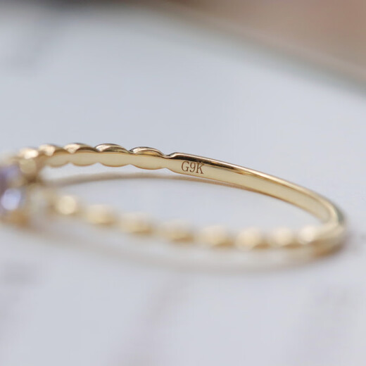 Shaoyu 9K real gold natural tanzanite fine stack light luxury ring birthday gift Camus jewelry other sizes customized