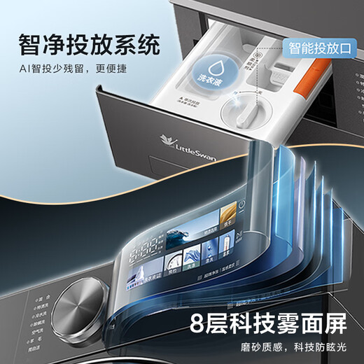 LittleSwan drum washing machine fully automatic home flat screen Xiaowumei 3.0 TG10VE40 trade-in 10kg first-class energy efficiency 20% national subsidy for home appliances