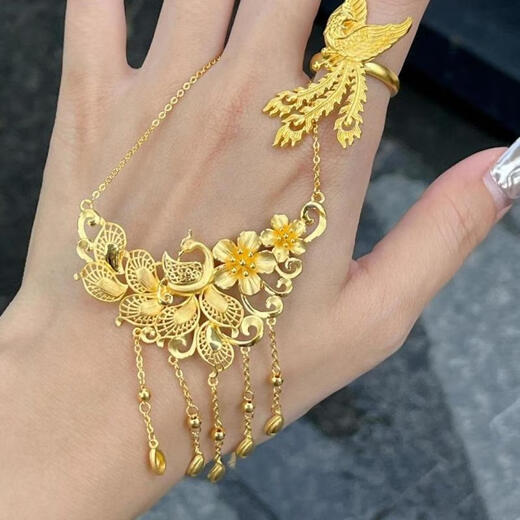 Feiyu Youfenglaiyi necklace 18k gold plated tassel pendant high-end light luxury wedding gift for women stunning peacock clavicle chain peacock necklace