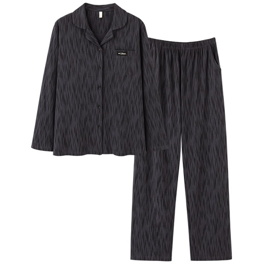 Mrs. Slee Sleep TIGHT couples pajamas spring and autumn women's pure cotton long-sleeved 2025 new light luxury high-end temperament men can wear home clothes M1714-women's M