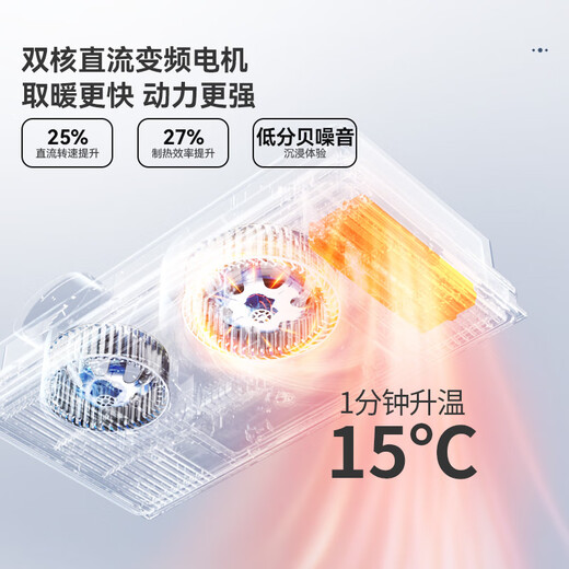 雷士（NVC）政府补贴风暖变频超薄浴霸人感夜灯浴室暖风照明排风换气一体Y417