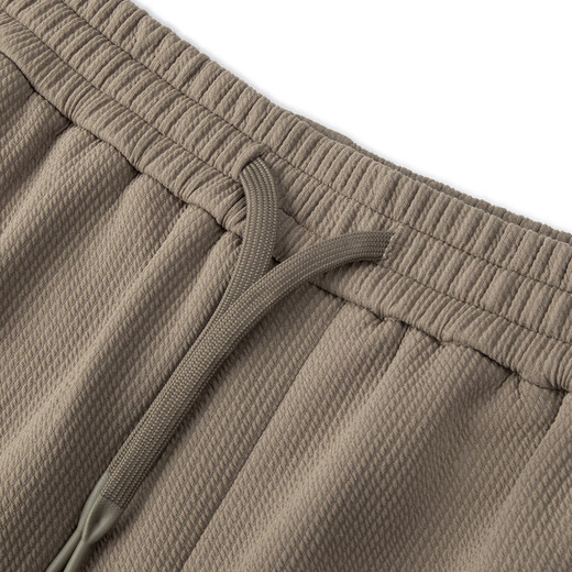 GXG men's textured casual shorts 24 summer khaki 170/M