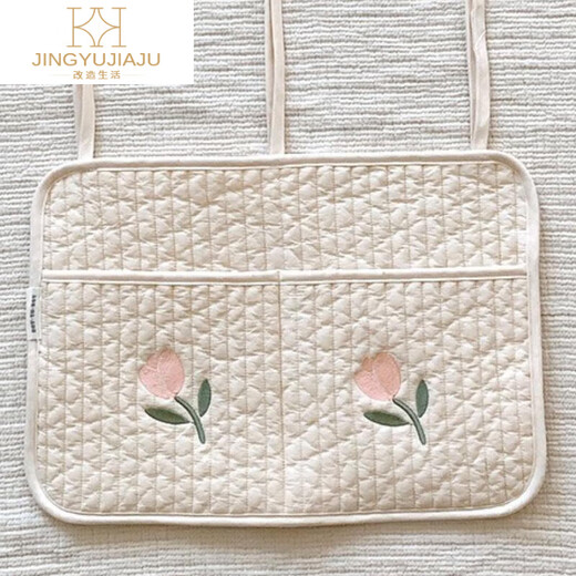 RSRDDYins Korea 2021 new crib storage hanging bag storage storage bag diaper diaper bottle tulip hanging bag small size