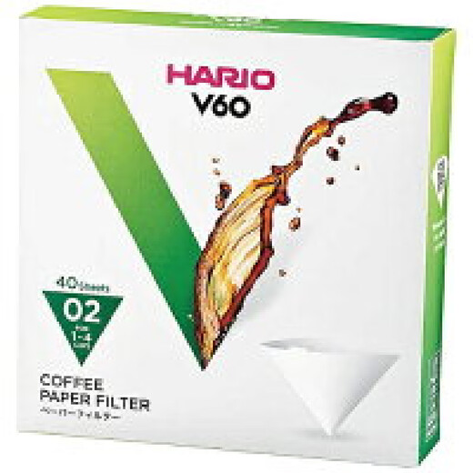 HARIO hand brewed coffee filter paper V60 filter paper hand grinding V01/V02 bleached paper 02 bleached color 40 sheets