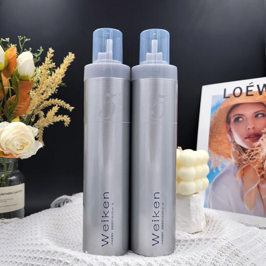 Weiken No. 5 foam hair wax for fluffy curls after perm, elastin styling foam mousse with long-lasting fragrance, 1 bottle of foam hair wax 420ml