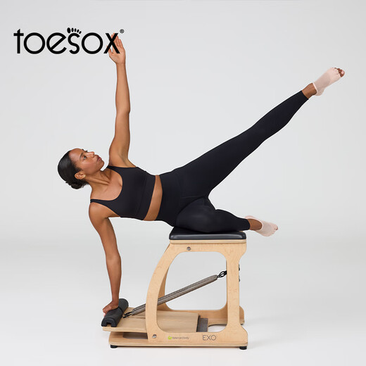 Toesox yoga socks women's non-slip professional sports socks Pilates socks are sweat-absorbent and breathable Luna series nude pink S (size 34~38)