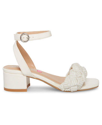 Steve Madden Girls' Oppal Sandals, White White 4 Big Kid