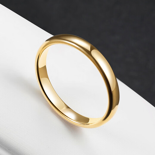 Fat Donglai's same style 18K gold tail ring men's non-marriage tail ring cold style tungsten gold 18K gold ring little finger element US size 10 (finger circumference 61-62mm)