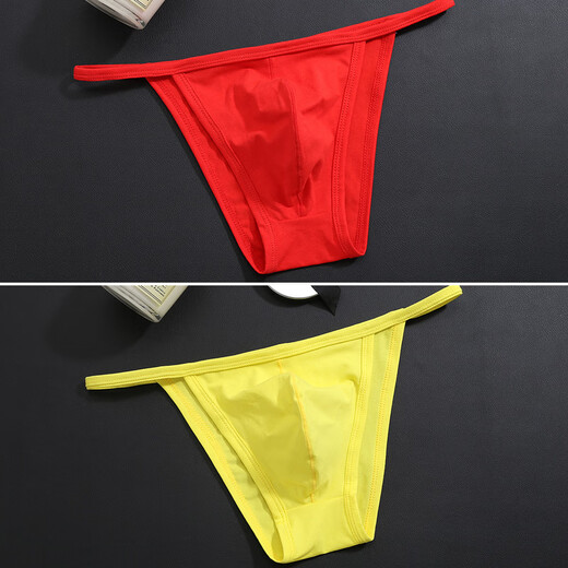 Men's gay thong cotton men's thong low waist sexy sexy wholesale black M