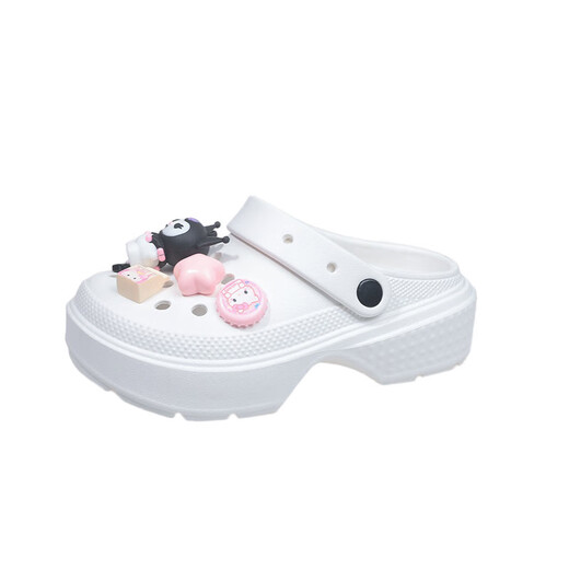Hualin Fashion Men's Overwear Sack-Toe Sandals Новый стиль для девушек из бутылочки куломи Hole Cartoon Lose Sule Summer Antiplip White 24 -25