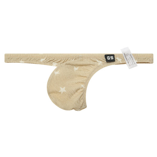 G-STATION sexy Japanese small style tight-fitting low-waisted men's thong star polyester small mesh breathable quick-drying underwear black XL (for small sizes, it is recommended to go up 1-2 sizes)