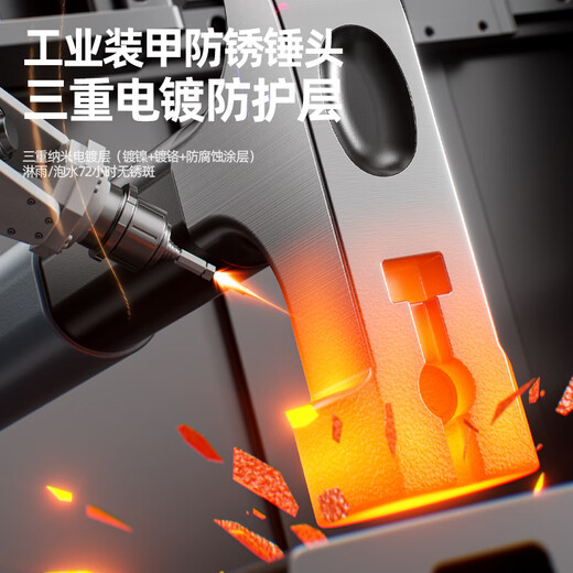 OLED hammer multifunctional claw hammer woodworking special nail hammer tool household soft rubberized handle hammer hammer steel hammer