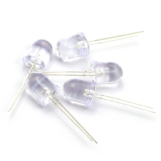 Dafurui direct plug 10MM LED light-emitting diode white high-brightness white lamp beads (5 pcs) default