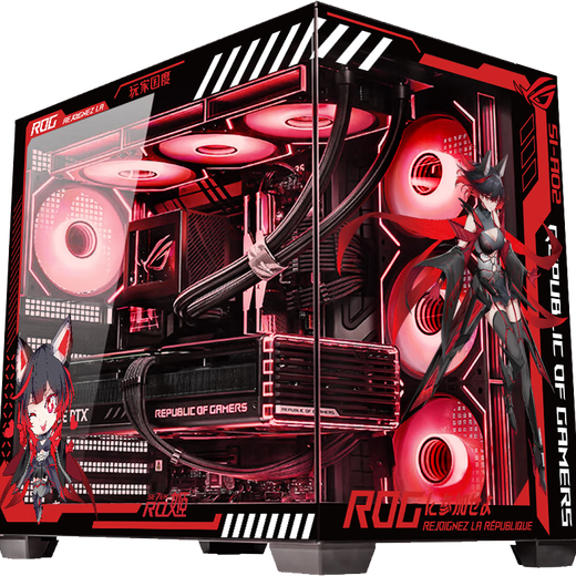 ASUS ROG Night God family bucket 9800X3D 9950X3D ASUS RTX5080 5070Ti desktop assembly computer game console live broadcast design rendering video editing complete machine configuration 8 R7-9800X3D + ASUS RTX5080