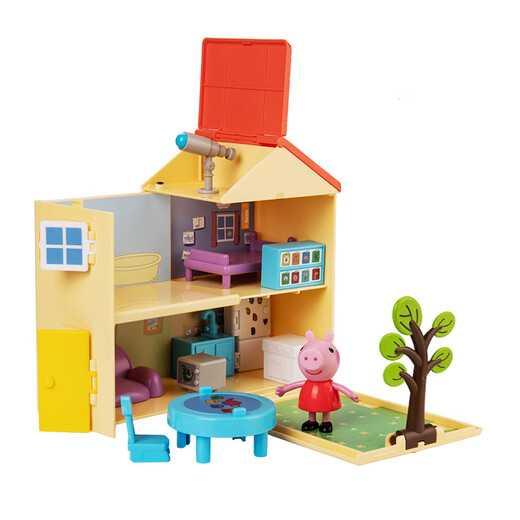 Casi nuevo producto, Peppa Pig, juguete para jugar a las casitas, casa de cerdito, periférico de dibujos animados, regalo de cumpleaños para niños y niñas, regalos