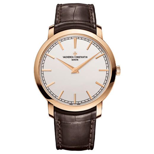 Occasion 99 nouvelle Vacheron Constantin Heritage Series 43075/000R-9737 or rose plaque blanche ceinture crocodile montre mécanique d'affaires décontractée pour hommes