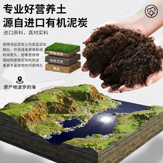Original starting point 3.5L nutrient soil for flower cultivation, general purpose for growing vegetables, imported peat organic soil planting soil (added with Austrian green manure)