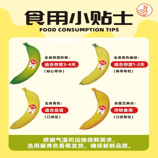 Good Farmer imported bananas net weight 4Jin Jin is equal to 0.5kg (about 10-12 bananas) single banana individually packed fresh fruit fresh