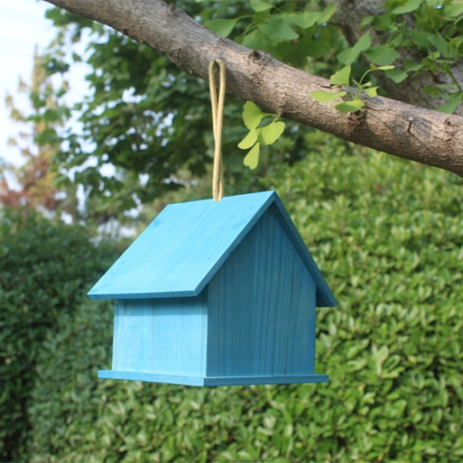 Runhuanian solid wood bird's nest bird's nest decorative bird cage outdoor bird house wooden pearl sparrow bird house peony parrot breeding box log trumpet