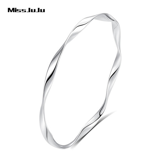 Miss JuJu pt950 platinum Möbius bracelet women's platinum ring solid bracelet weight 13.46 grams inner diameter 54mm